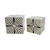 Lidded Square Storage Boxes - 8" - Black and White - Set of 2 - IMAGE 1