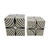 Lidded Square Storage Boxes - 8" - Black and White - Set of 2 - IMAGE 2