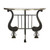 Antique Demilune Console Table - 40" - Silver and Black - IMAGE 1