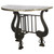 Antique Demilune Console Table - 40" - Silver and Black - IMAGE 3