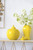 Round Ceramic Lidded Jar - 10.5" - Yellow - IMAGE 3