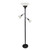 71" Bronze and White Torchiere Floor Lamp with Two Reading Lights - IMAGE 1