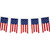 Americana USA Flag Swallowtail Hanging Wall Banner - 9.75' - IMAGE 3