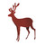 28" Red Standing Reindeer Christmas Tabletop Decor - IMAGE 1