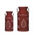Set of 2 Red and White Embossed Design Christmas Jugs 14.25" - IMAGE 1