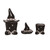 Set of 2 Witch Hat and Boot Halloween Salt and Pepper Shakers 6" - IMAGE 1