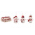 Set of 12 White and Red Plush Snowman with Scarf Christmas Ornaments 4.75" - IMAGE 1