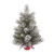 2" Frosted Artificial Christmas Tree in Red Bag Burlap Base, Unlit - IMAGE 1