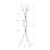 74" Silver Contemporary Sculpture Design Coat Rack - IMAGE 5