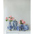 Chinoiserie Floral and Bird Curved Porcelain Vase - 18" - Blue and White - IMAGE 5