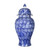 Abstract Porcelain Ginger Jar with Lid - 19.75" - Blue and White - IMAGE 6