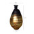 Medium Swirling Narrow Neck Glass Vase - 11.5" - Gold and Black - IMAGE 4