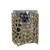 Honeycomb Candle Holder with Black Glass - 11"