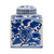 Floral Square Ceramic Canister Decoration - 8" - Blue and White - IMAGE 3