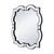 Scalloped Design Wall Mirror - 2.5' - Clear and Black - IMAGE 3