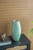 Tall Geometric Pattern Vase - 19.75" - Green and White - IMAGE 3