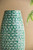 Tall Geometric Pattern Vase - 19.75" - Green and White