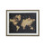 World Map Framed Wall Art - 22.5" x 28.5" - Black and Gold - IMAGE 1
