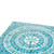 Hourglass Style Geometric Inlay Accent Stool - 17.75" - Turquoise Blue and White
