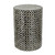 Geometric Capiz Inlay Accent Stool - 19.75" - Black - IMAGE 1