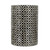 Geometric Capiz Inlay Accent Stool - 19.75" - Black