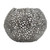 Coral Barrel Round Ball Aluminum Vase - 16.25" - Black - IMAGE 1