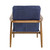 Channel Tufted Leather Accent Chair - 31.5" - Blue - IMAGE 5