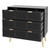 3-Drawer Woven Rattan Cabinet - 30.75" - Black - IMAGE 5