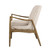 Mid-century Modern Style Birch Wooden Accent Chair - 33.25" - Brown and Beige - IMAGE 4