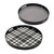 Checkered and Plaid Round Trays - 18" - Set of 2 - IMAGE 1