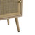 Tall Cabinet With Rattan Door and Drawer - 28" - Beige