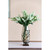Antique Nickel Hurricane Shade Aluminum Twig Vase - 14.75" - Gold and Brown - IMAGE 2