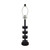 Fonrosa Marble  Table Lamp with Drum Shade - 27.5" - White and Black - IMAGE 2