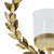 Floral Hurrican Candle Holder with Marble base - 19.75" - Gold - IMAGE 6