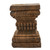 Hand-Carved Wooden Pillar Stool - 19.75" - Brown - IMAGE 6
