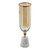 Luster Tapered Glass Vase with Marble Base - 18.75" - Gold and White