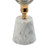 Luster Tapered Glass Vase with Marble Base - 18.75" - Gold and White