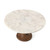 Wooden Cake Stand with Marble Top - 30" - Brown and White - IMAGE 3