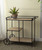 Three-Tiers Natural Fir Wood Wall Shelf with Wheels - 32.25" - Beige and Black - IMAGE 3