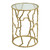 Twig Round Side Table with Glass Top - 23.5" - Gold