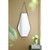 Hexagonal Wall Mirror with Hanging Leather Strap - 31.5" - IMAGE 1