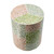 Floral Capiz Shell Accent Stool - 17.75" - Green and Pink