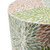 Floral Capiz Shell Accent Stool - 17.75" - Green and Pink