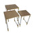 Square Nesting Tables - 24.5" - Brown and Silver - 3ct - IMAGE 1