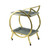 Margo Bar Cart with Rolling Wheels - 34" - Gold and Gray - IMAGE 1