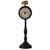 Medium Pedestal Table Clock with Nugget on Top - 16" - Black and White - IMAGE 1