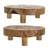 Round Teak Footed Trays - 4" - 2ct - IMAGE 2