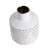Round Geometric Curved Neck Ceramic Vase - 8"
