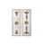 Traditional Style Mirrored Wall Decorations - 48" - Gold - Set of 2 - IMAGE 1