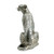 Metallic Sitting Leopard Statue Decoration - 8.75" - Silver
